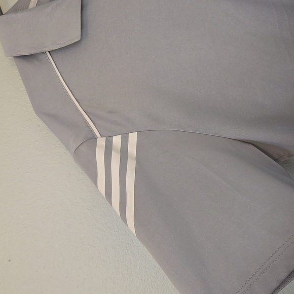 Adidas Gray Climacool Polo Size Large - Picture 3 of 5